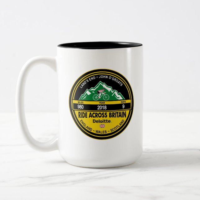 Caneca De Café Em Dois Tons Deloitte MONTA ATRAVÉS de GRÂ BRETANHA 2018 (Esquerda)