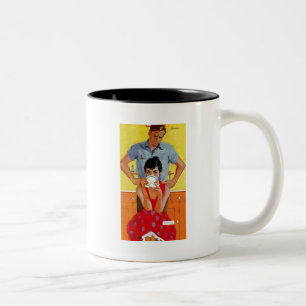 Caneca De Café Em Dois Tons Demasiado tarde para compo