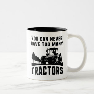 Caneca De Café Em Dois Tons Demasiados Tratores