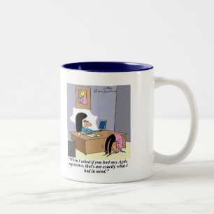 Caneca De Café Em Dois Tons Demonstre suas habilidades ágeis!