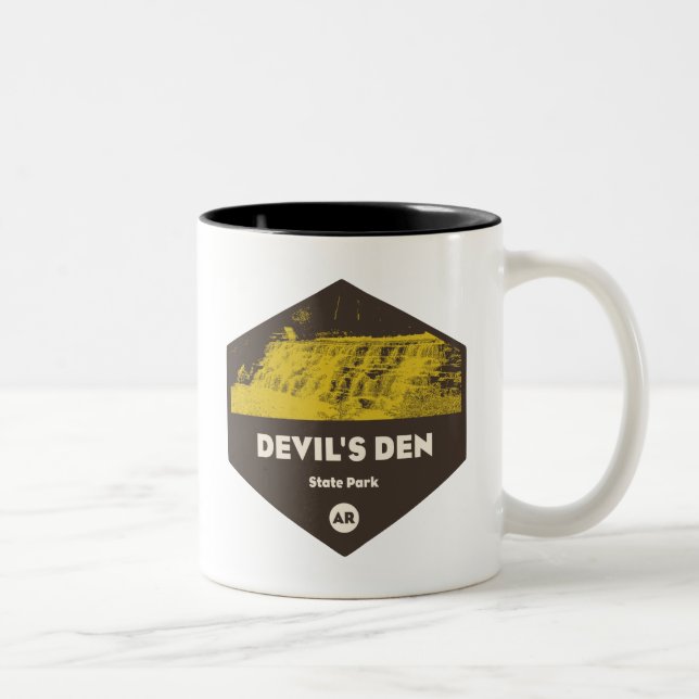Caneca De Café Em Dois Tons Den State Park Arkansas (Direita)