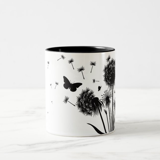 Caneca De Café Em Dois Tons Dente-de-leão (Centro)