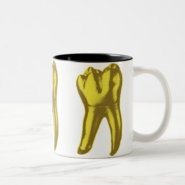 Caneca De Café Em Dois Tons Dente Dourado (Direita)