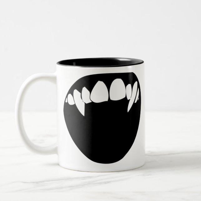 Caneca De Café Em Dois Tons Dentes do vampiro (Esquerda)