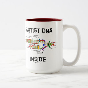 Caneca De Café Em Dois Tons Dentro do DNA do artista (replicação do DNA)
