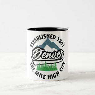 Caneca De Café Em Dois Tons Denver, Colorado