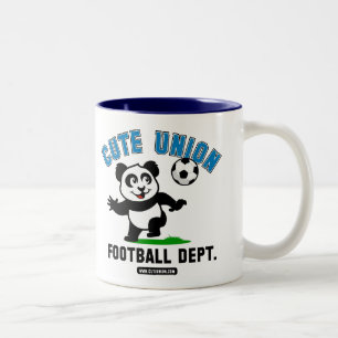 Caneca De Café Em Dois Tons Departamento bonito do futebol da união