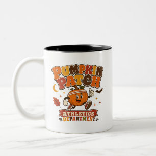 Caneca De Café Em Dois Tons Departamento de Atletismo da Pumpkin Patch
