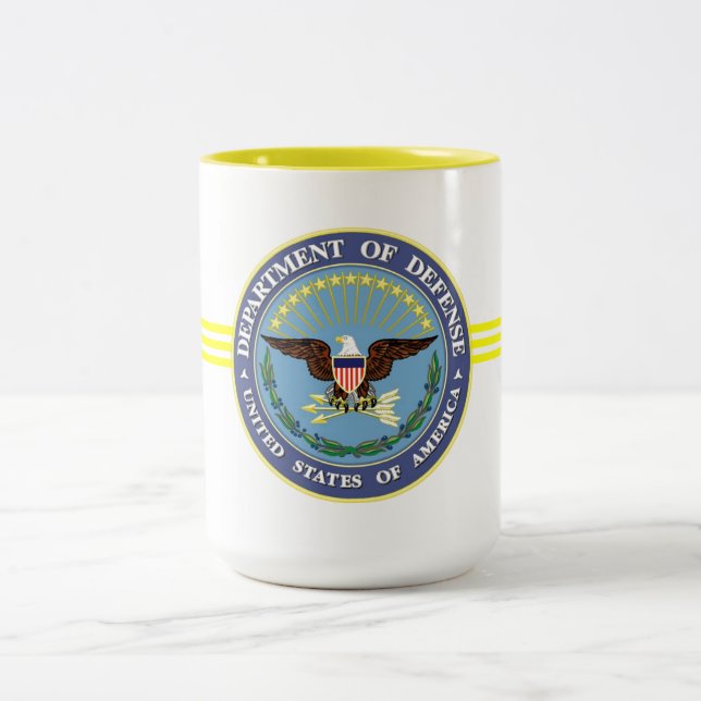 Caneca De Café Em Dois Tons Departamento de Defesa dos Estados Unidos (Centro)