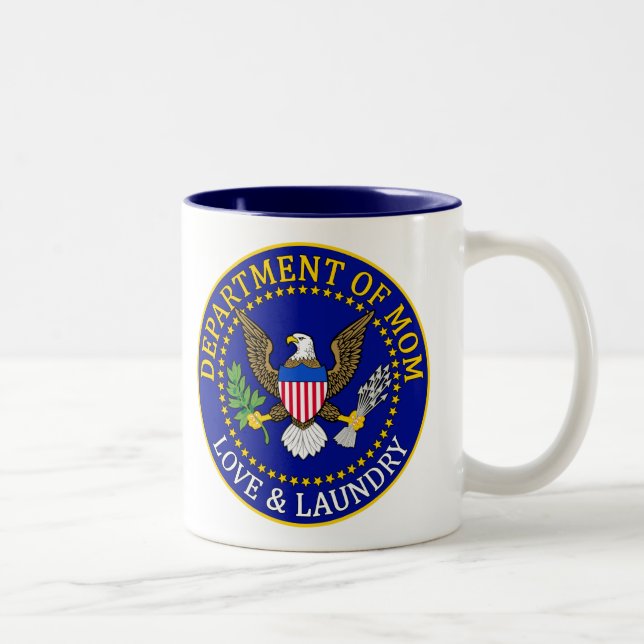 Caneca De Café Em Dois Tons Departamento oficial do selo da mamã (Direita)