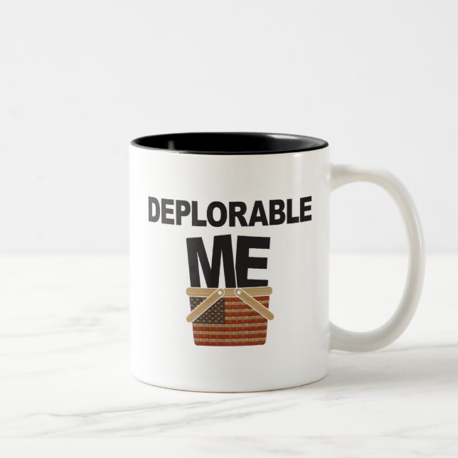 Caneca De Café Em Dois Tons Deplorável mim (Direita)