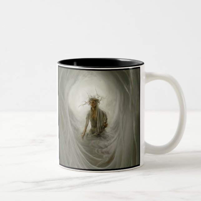 Caneca De Café Em Dois Tons Depositário da luz da floresta (Direita)