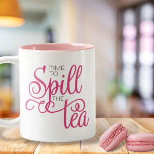 Caneca De Café Em Dois Tons Derramar, Coca-Cola, Girly Pink Coffee Mug