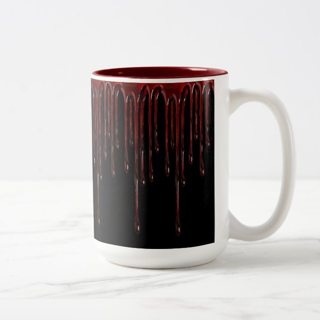 Caneca De Café Em Dois Tons Derrame de Café (Direita)