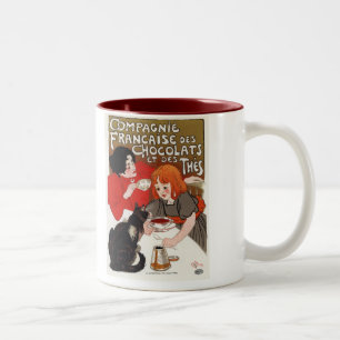 Caneca De Café Em Dois Tons DES Chocolats de Compagnie Francaise, Steinlen