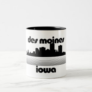 Caneca De Café Em Dois Tons Des Moines, Iowa