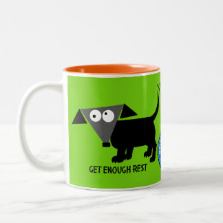 Caneca De Café Em Dois Tons Descanse O Suficiente. Dicas de Rego Berto para vi