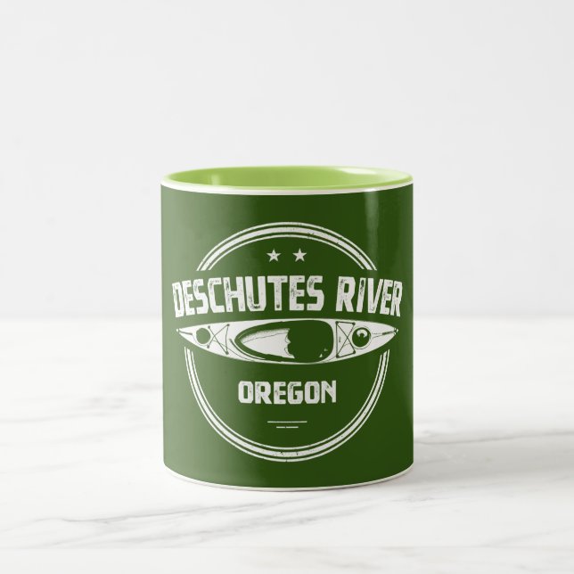 Caneca De Café Em Dois Tons Deschutes River, Oregon (Centro)