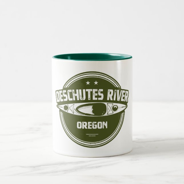 Caneca De Café Em Dois Tons Deschutes River, Oregon (Centro)
