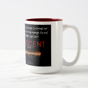 Caneca De Café Em Dois Tons Descida - café quente/caneca quente do olhar fixo
