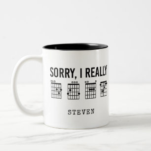 Caneca De Café Em Dois Tons Desculpe, Eu Realmente Não Me Importo Acordes de G