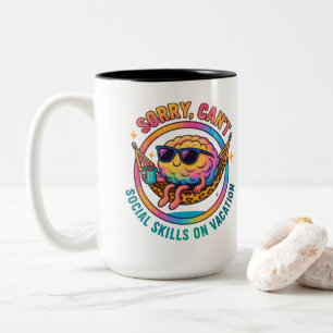 Caneca De Café Em Dois Tons Desculpe, não posso...