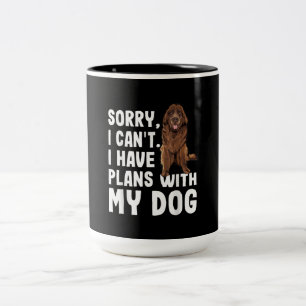 Caneca De Café Em Dois Tons Desculpe, Não Posso Ter Planos Com Meu Cachorro D