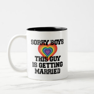 Caneca De Café Em Dois Tons Desculpe Rapazes Esta Cara Está Se Casando Com Gay