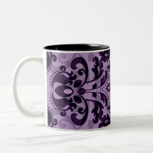 Caneca De Café Em Dois Tons Desejo roxo do damasco