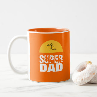 Caneca De Café Em Dois Tons Desejos personalizados do "PAI SUPER" do Design na