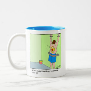 Caneca De Café Em Dois Tons Desenhando um Vazio - Acupunturista - Personalize-