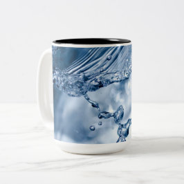 Caneca De Café Em Dois Tons Desenho De Água
