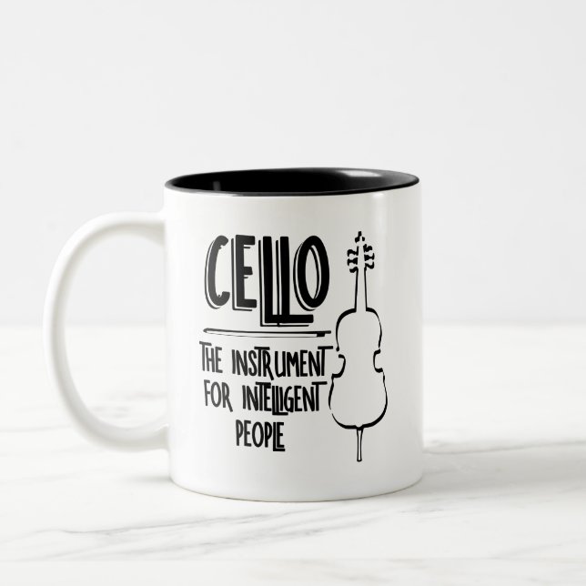 Caneca De Café Em Dois Tons Desenho de Linha Célula Inteligente (Esquerda)