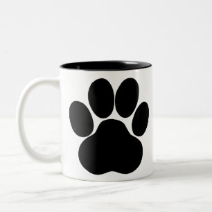 Caneca De Café Em Dois Tons desenho de pés de panda