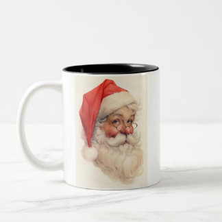 Caneca De Café Em Dois Tons Desenho do Papai Noel
