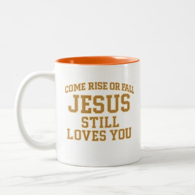 Caneca De Café Em Dois Tons Desenho Jesus Ainda Te Ama (Esquerda)
