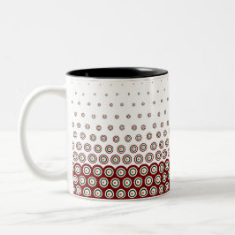 Caneca De Café Em Dois Tons Desenho polonês de cerâmica tradicional