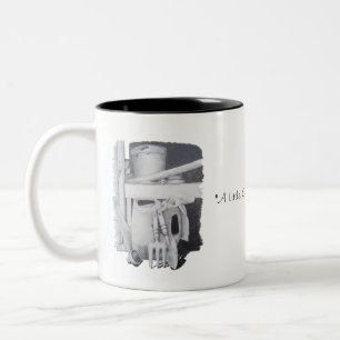 Caneca De Café Em Dois Tons desenho vitalício de ferramentas de jardim para j