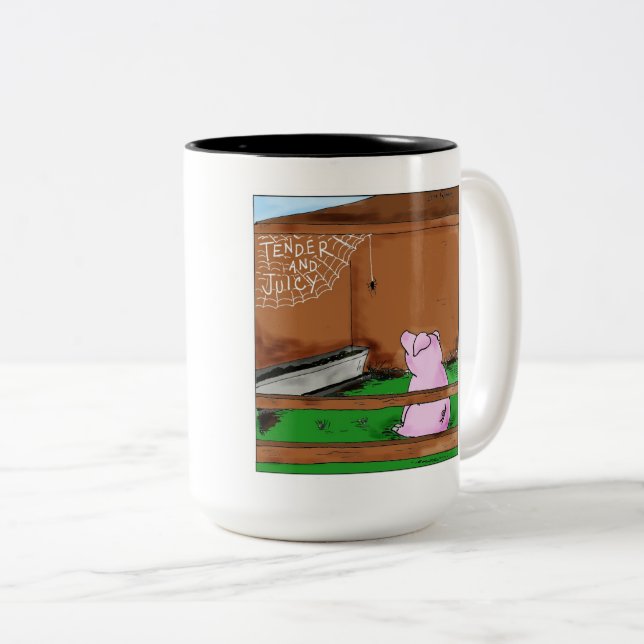 Caneca De Café Em Dois Tons Desenhos animados da Web de Charlotte macio e (Frente Esquerda)