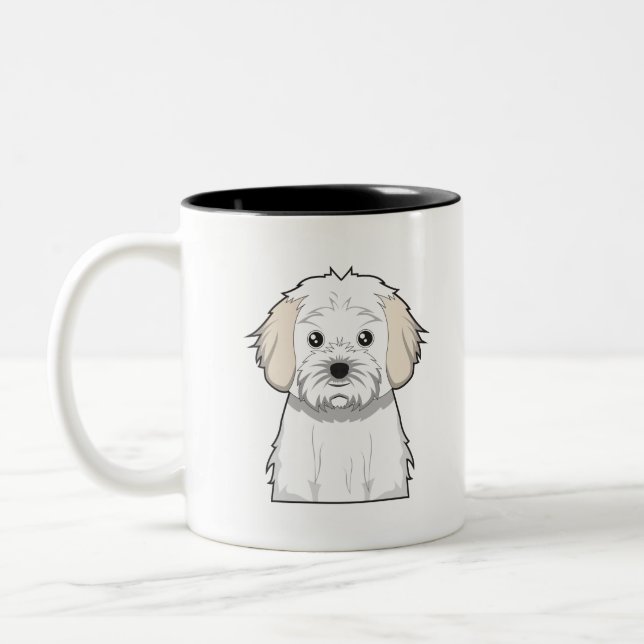 Caneca De Café Em Dois Tons Desenhos animados de Cavachon (Esquerda)