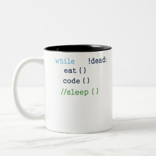Caneca De Café Em Dois Tons Desenvolvedor de software do programador de códig