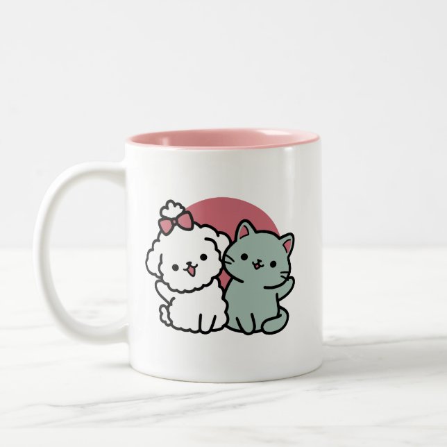 Caneca De Café Em Dois Tons Design (Esquerda)