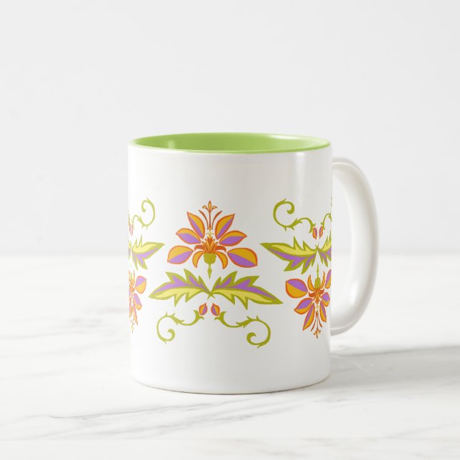 Caneca De Café Em Dois Tons Design (Frente Esquerda)