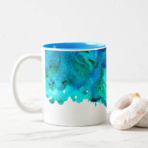 Caneca De Café Em Dois Tons design abstrato