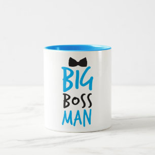 Caneca De Café Em Dois Tons Design Bossy agradável do homem do chefe grande