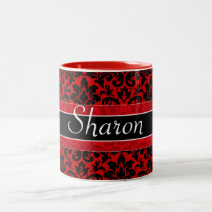 Caneca De Café Em Dois Tons Design conhecido customizável