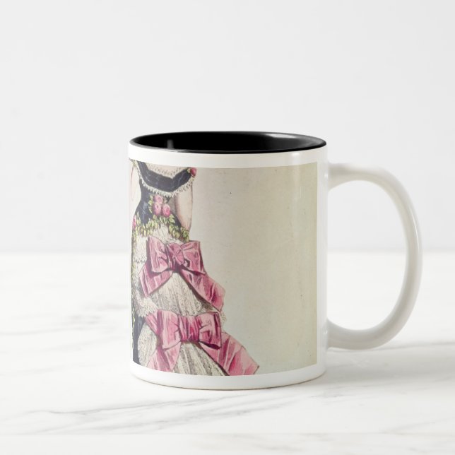 Caneca De Café Em Dois Tons Design da forma para mulheres dos 1860's (Direita)