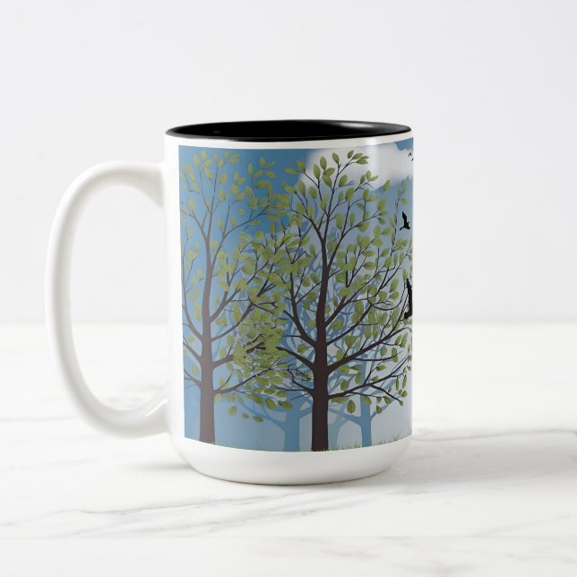 Caneca De Café Em Dois Tons Design da Nature Mug (Esquerda)