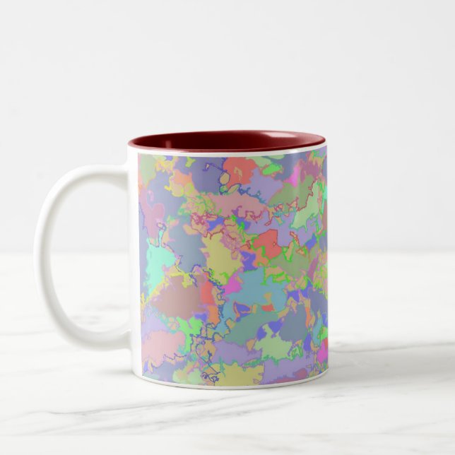 Caneca De Café Em Dois Tons Design da serra de vaivém (Esquerda)