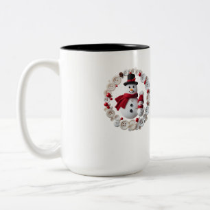 Caneca De Café Em Dois Tons Design de Botão Único